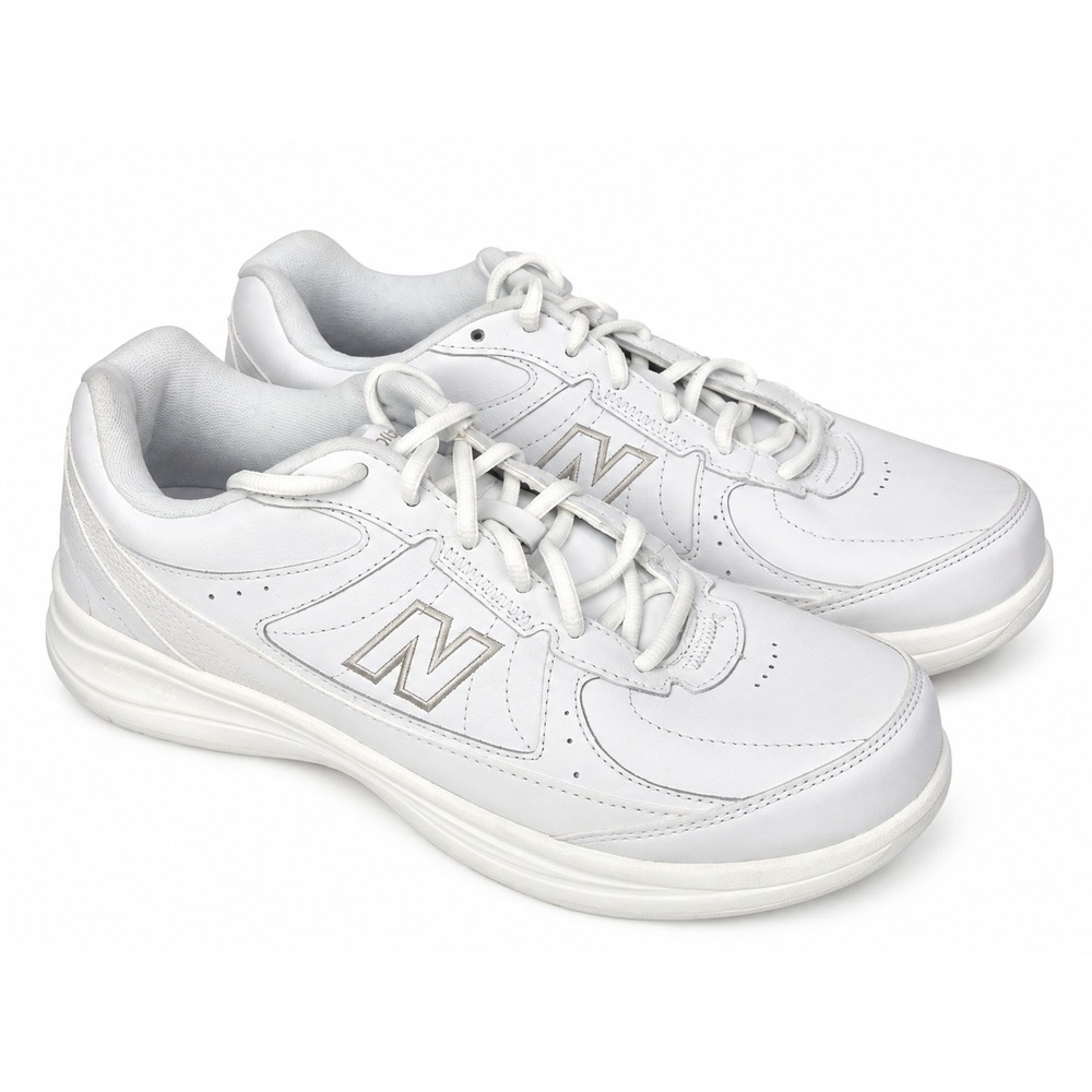 New Balance 577 Walking Shoes Womens 10 WIDE White Leather Sneakers WW577WT NEW